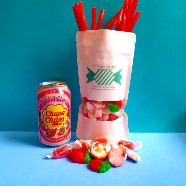 A Sweet Delight - The Strawberry & Cream Pouch & Drink